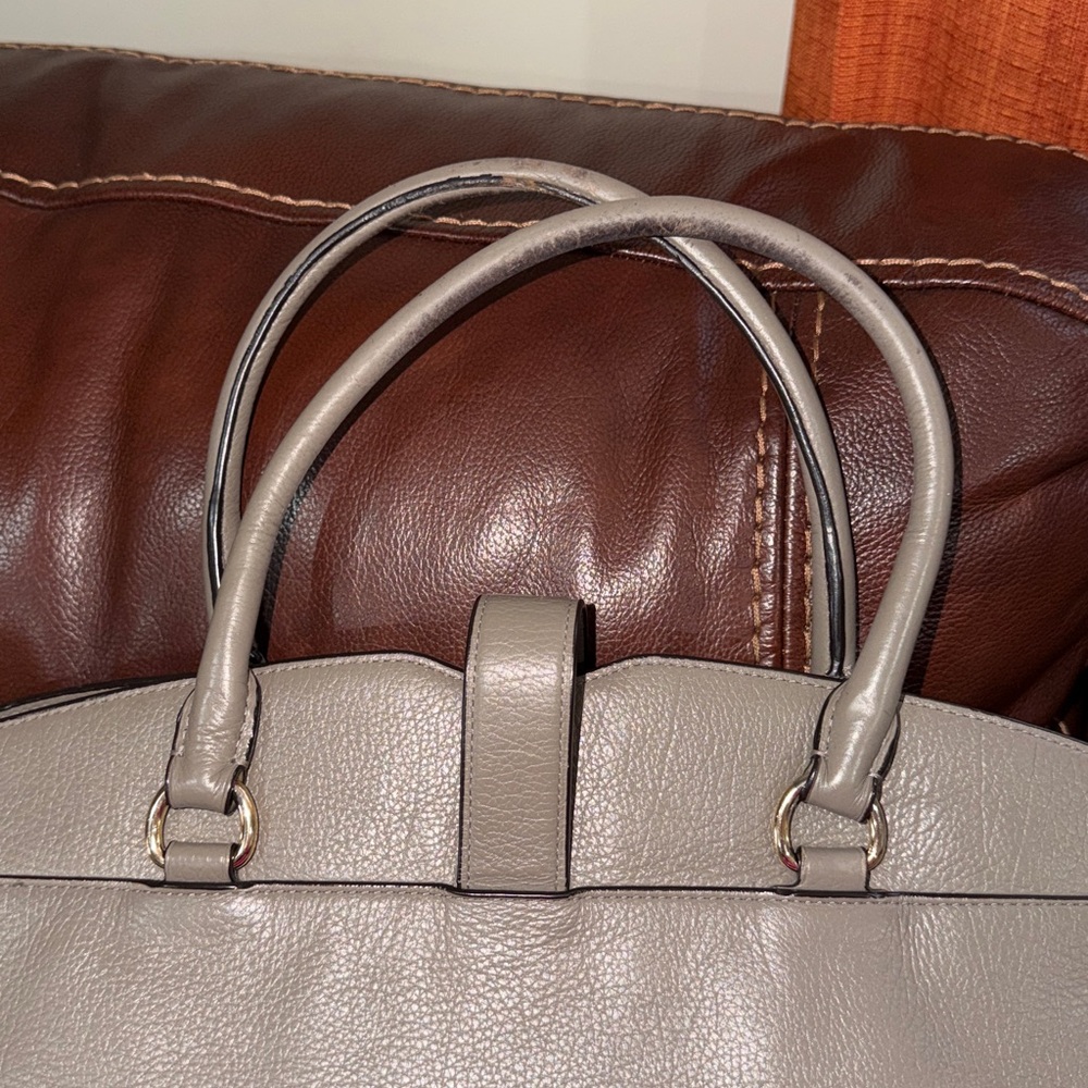 🔥🔥🔥Coach Mercer 30 Gray Leather Satchel Handbag - Picture 10 of 14